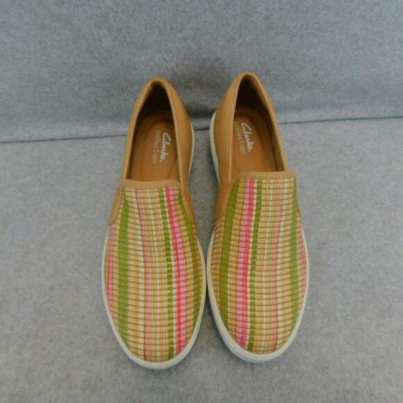 Clarks Collection Layton Petal Slip on Light Brown Leather Sneaker 7.5 New Shoes - Picture 3 of 9